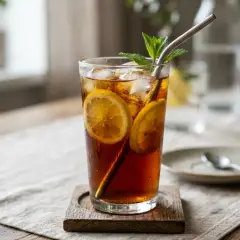 Tēja, melnā, ledus, ar citronu