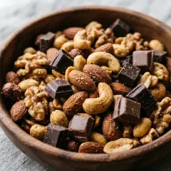 Riekstu maisījums, ar šokolādi un sāļajiem riekstiem